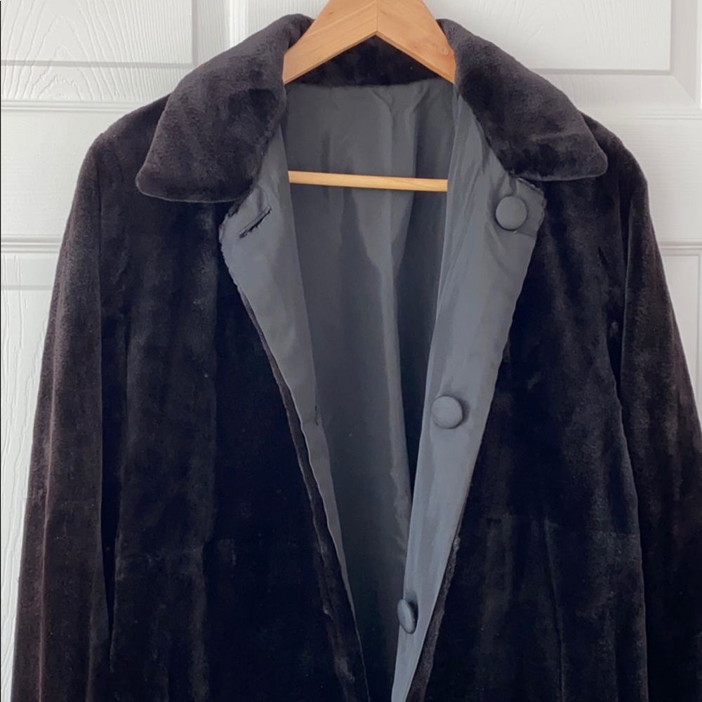 Neiman Marcus Faux Fur Reversible Coat - Picture 2 of 16